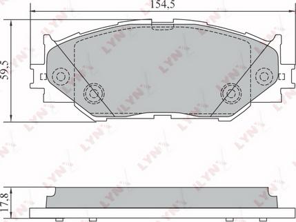 LYNXauto BD-7589 - Kit pastiglie freno, Freno a disco autozon.pro