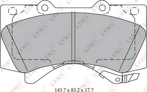 LYNXauto BD-7580 - Kit pastiglie freno, Freno a disco autozon.pro