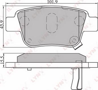 LYNXauto BD-7539 - Kit pastiglie freno, Freno a disco autozon.pro