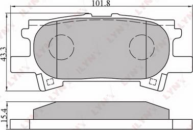 LYNXauto BD-7534 - Kit pastiglie freno, Freno a disco autozon.pro