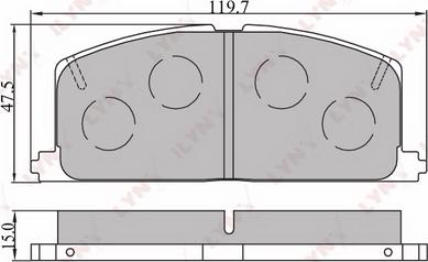 LYNXauto BD-7533 - Kit pastiglie freno, Freno a disco autozon.pro