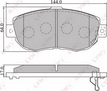 LYNXauto BD-7524 - Kit pastiglie freno, Freno a disco autozon.pro