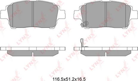 LYNXauto BD-7526 - Kit pastiglie freno, Freno a disco autozon.pro