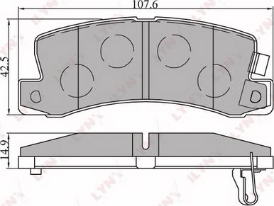 LYNXauto BD-7521 - Kit pastiglie freno, Freno a disco autozon.pro