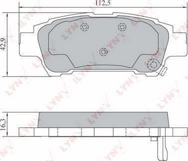 LYNXauto BD-7574 - Kit pastiglie freno, Freno a disco autozon.pro