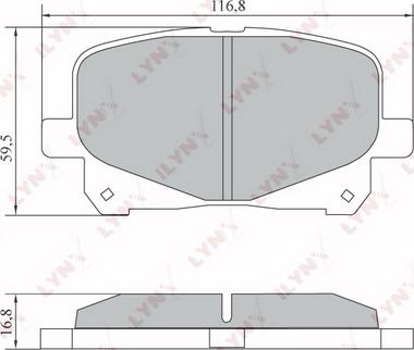 LYNXauto BD-7575 - Kit pastiglie freno, Freno a disco autozon.pro