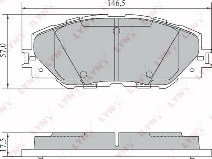 LYNXauto BD-7572 - Kit pastiglie freno, Freno a disco autozon.pro