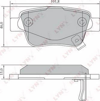 LYNXauto BD-7577 - Kit pastiglie freno, Freno a disco autozon.pro