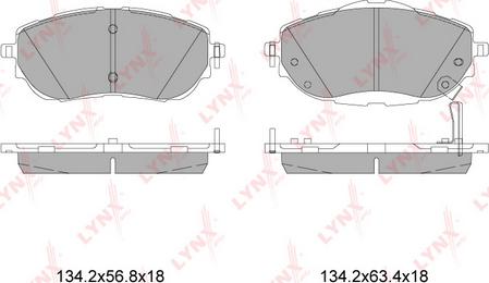 LYNXauto BD-7605 - Kit pastiglie freno, Freno a disco autozon.pro