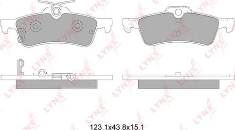 LYNXauto BD-7600 - Kit pastiglie freno, Freno a disco autozon.pro