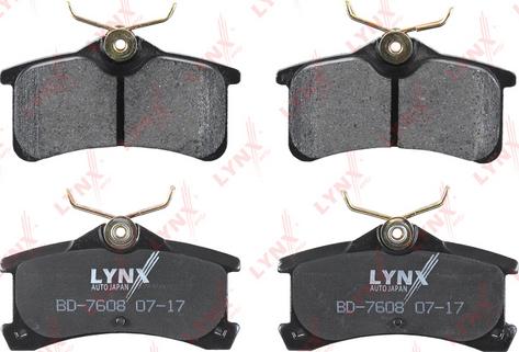 LYNXauto BD-7608 - Kit pastiglie freno, Freno a disco autozon.pro