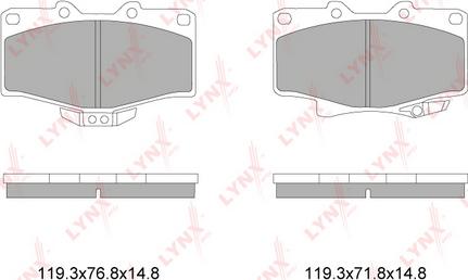 LYNXauto BD-7603 - Kit pastiglie freno, Freno a disco autozon.pro