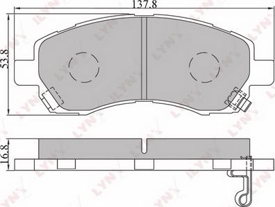 LYNXauto BD-7105 - Kit pastiglie freno, Freno a disco autozon.pro