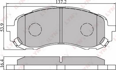 LYNXauto BD-7102 - Kit pastiglie freno, Freno a disco autozon.pro