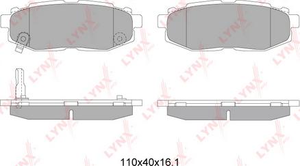 LYNXauto BD-7114 - Kit pastiglie freno, Freno a disco autozon.pro