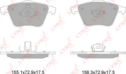 LYNXauto BD-7819 - Kit pastiglie freno, Freno a disco autozon.pro