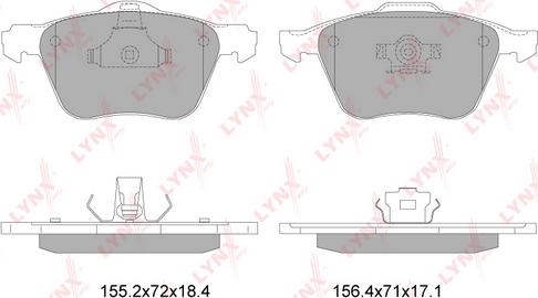 LYNXauto BD-7818 - Kit pastiglie freno, Freno a disco autozon.pro