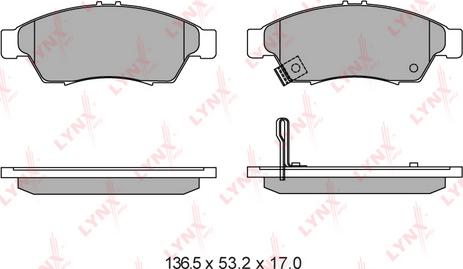 LYNXauto BD-7311 - Kit pastiglie freno, Freno a disco autozon.pro