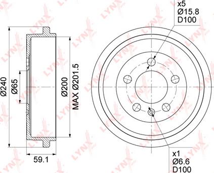 LYNXauto BM-1008 - Tamburo freno autozon.pro