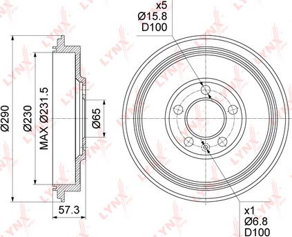 LYNXauto BM-1156 - Tamburo freno autozon.pro