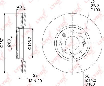 LYNXauto BN-1436 - Discofreno autozon.pro