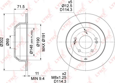 LYNXauto BN-1543 - Discofreno autozon.pro