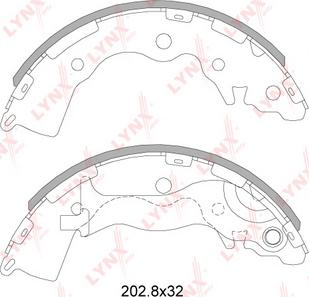 LYNXauto BS-4402 - Kit ganasce freno autozon.pro