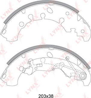 LYNXauto BS-5901 - Kit ganasce freno autozon.pro