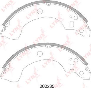 LYNXauto BS-5718 - Kit ganasce freno autozon.pro