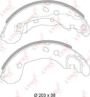 LYNXauto BS-5717 - Kit ganasce freno autozon.pro