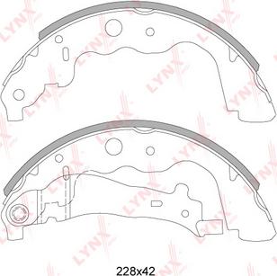 LYNXauto BS-6304 - Kit ganasce freno autozon.pro