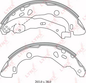 LYNXauto BS-6300 - Kit ganasce freno autozon.pro