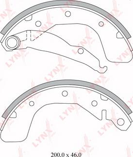 LYNXauto BS-1800 - Kit ganasce freno autozon.pro