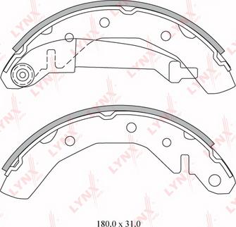 LYNXauto BS-1801 - Kit ganasce freno autozon.pro