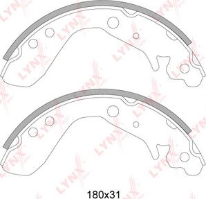 LYNXauto BS-3404 - Kit ganasce freno autozon.pro