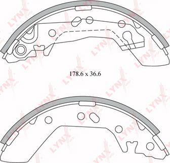 LYNXauto BS-3601 - Kit ganasce freno autozon.pro