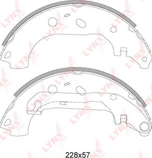 LYNXauto BS-3005 - Kit ganasce freno autozon.pro