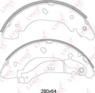 LYNXauto BS-3006 - Kit ganasce freno autozon.pro