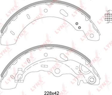 LYNXauto BS-3003 - Kit ganasce freno autozon.pro