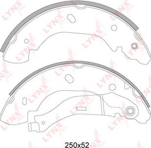 LYNXauto BS-3002 - Kit ganasce freno autozon.pro