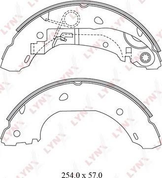 LYNXauto BS-2800 - Kit ganasce freno autozon.pro