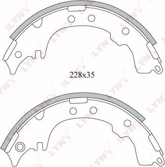 LYNXauto BS-7508 - Kit ganasce freno autozon.pro