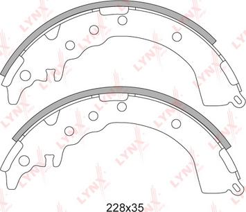 LYNXauto BS-7513 - Kit ganasce freno autozon.pro