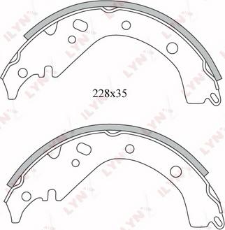 LYNXauto BS-7512 - Kit ganasce freno autozon.pro