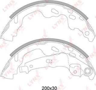 LYNXauto BS-7526 - Kit ganasce freno autozon.pro