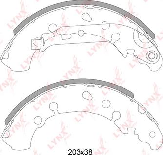 LYNXauto BS-7527 - Kit ganasce freno autozon.pro