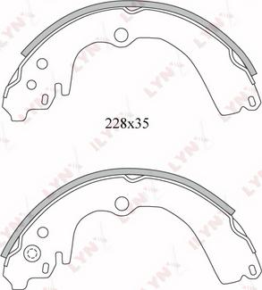 LYNXauto BS-7101 - Kit ganasce freno autozon.pro