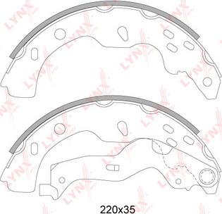 LYNXauto BS-7304 - Kit ganasce freno autozon.pro