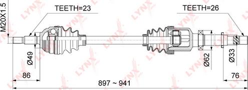 LYNXauto CD-6704 - Albero motore / Semiasse autozon.pro