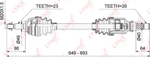 LYNXauto CD-6703 - Albero motore / Semiasse autozon.pro